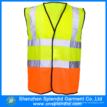 Venda Por Atacado Two Tone Segurança Multi Pocket Work Reflective Vest